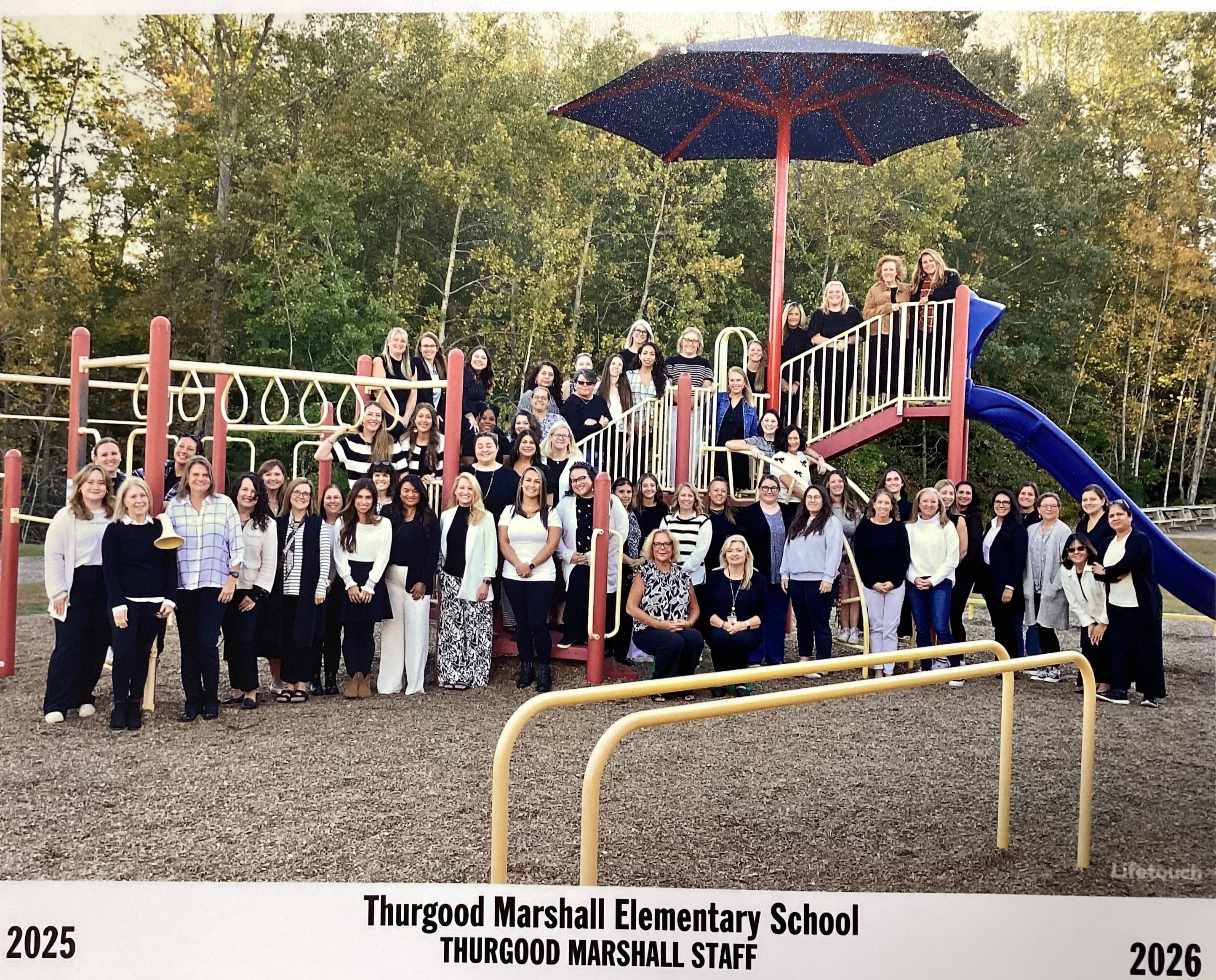 staff picture on playground