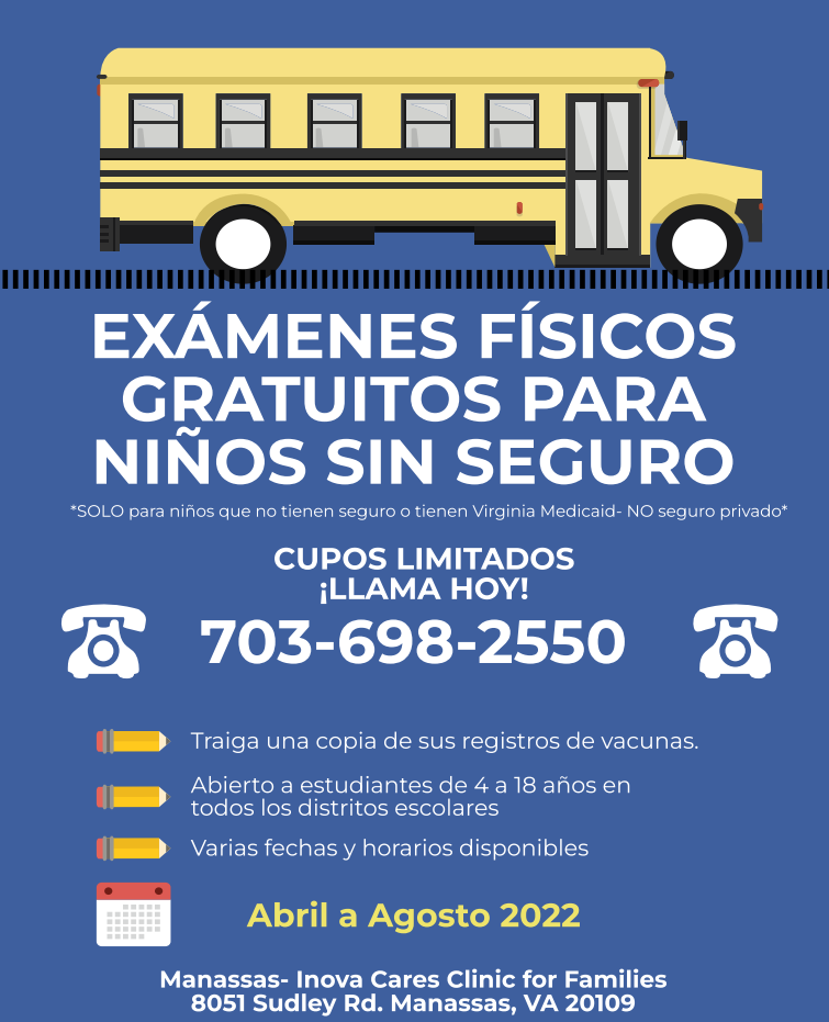 Spanish worded flyer for free school exams